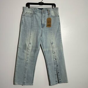 NWT Lucky Brand Snap Front Wide Leg Jeans